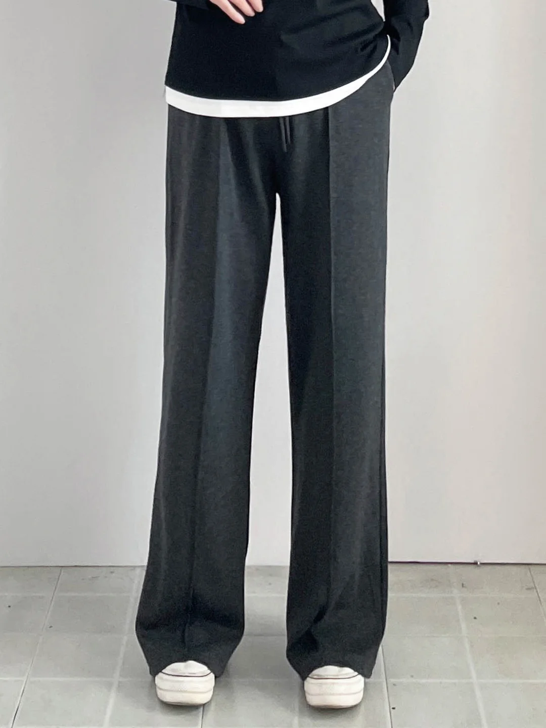 

plus Size Loose Wide Leg Pants Draped Straight Casual High Waist Spring Summer Long Trousers for Plump Women Pear ape Body