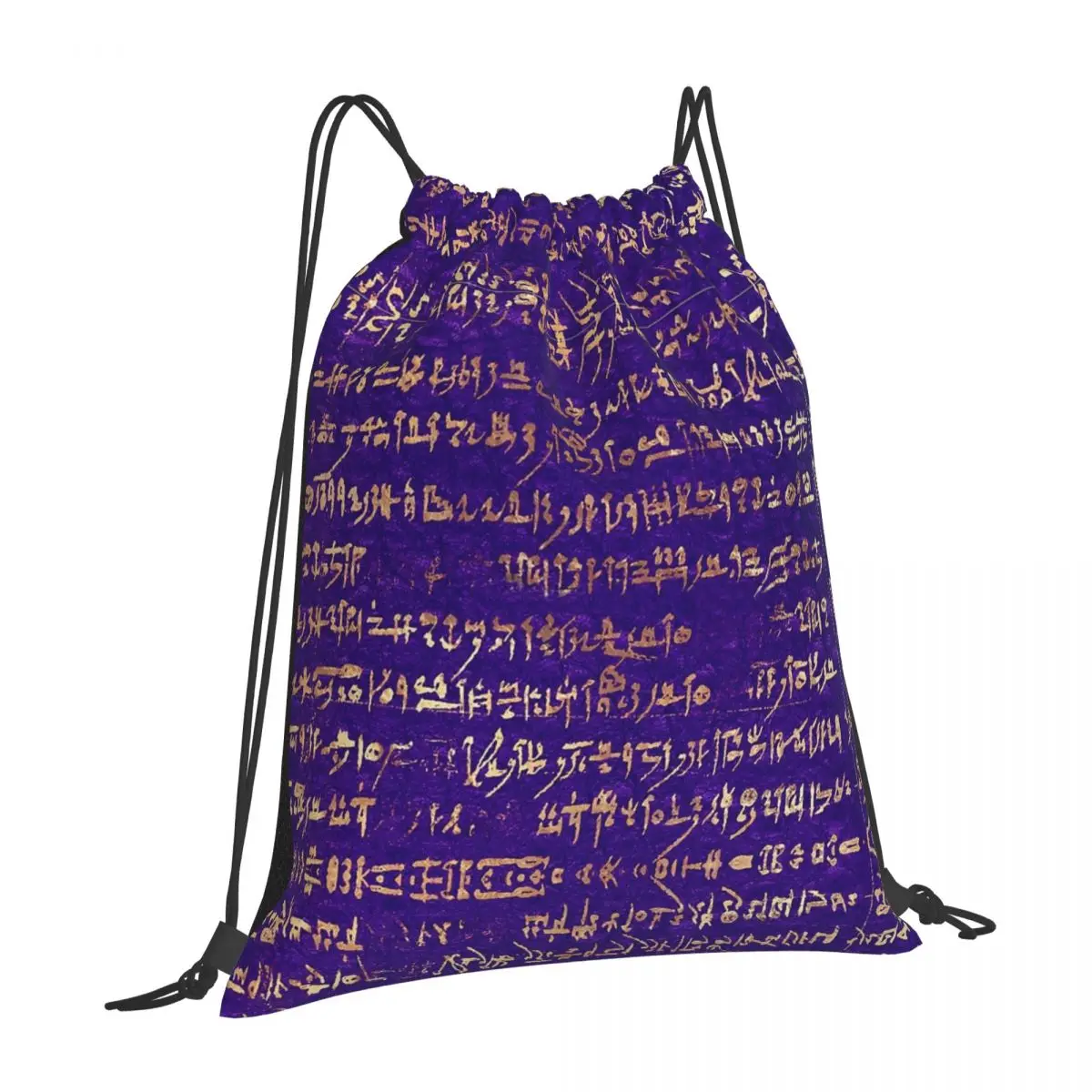 Vintage Egyptian V-Viking Age Cool Print Drawstring Bags Men Women Storage Backpack Teenager Travel Bag Multi-function Pocket