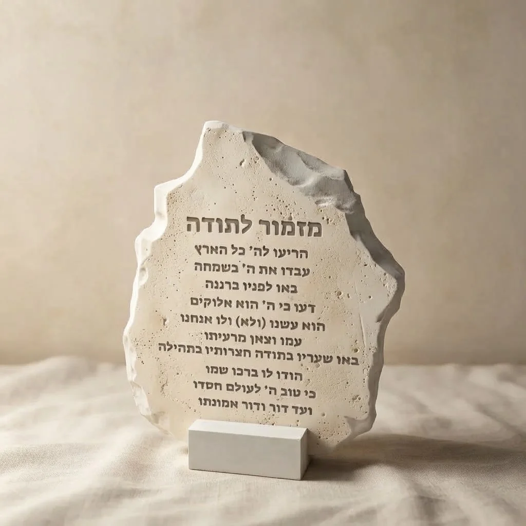 Silicone Mold for Tehillim Psalm 100 Plaque, Jewish Home Blessing Sign Epoxy Resin Casting Mould, DIY Religious Ornament Craft M