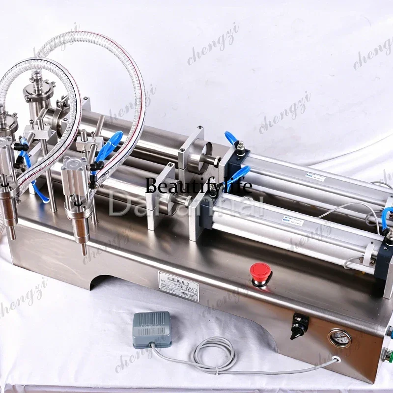 Semi Automatic Double Head Liquid Filling Machine for Cola Milk Fully Automatic Quantitative Filling Equipment
