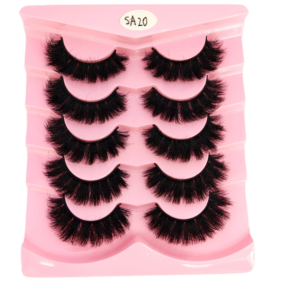 AMSDCN 5 pairs 3D Artificial Mink False Eyelash Messy Thick Eyelash Makeup False Eyelash Extension eyelashes