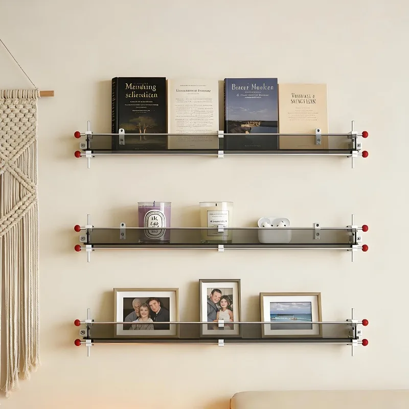 Multi-colored acrylic optical axis shelf, book and newspaper shelf, optical axis acrylic magazine shelf