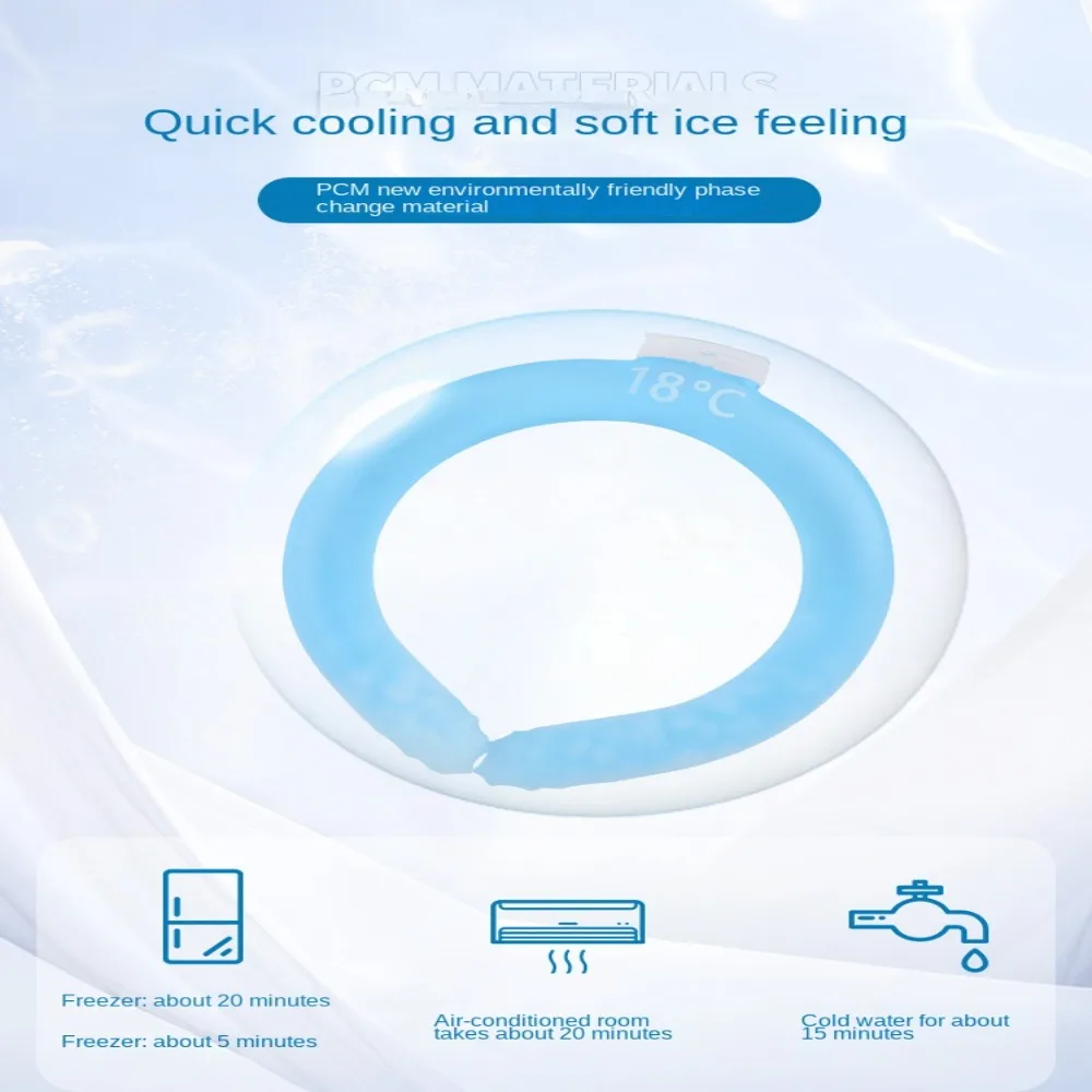 New Tube Neck Cooler Reusable Gel Liquid Neck Cooling Ring Ice Pack Ice Maker Cooling Neck Wraps Hot