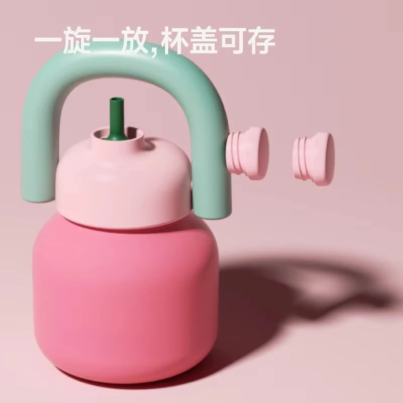 2026 New 1000ML Large Capacity 316 Stainless Steel Vacuum Insulated Water Bottle, Dopamine Portable Travel Thermos Cup