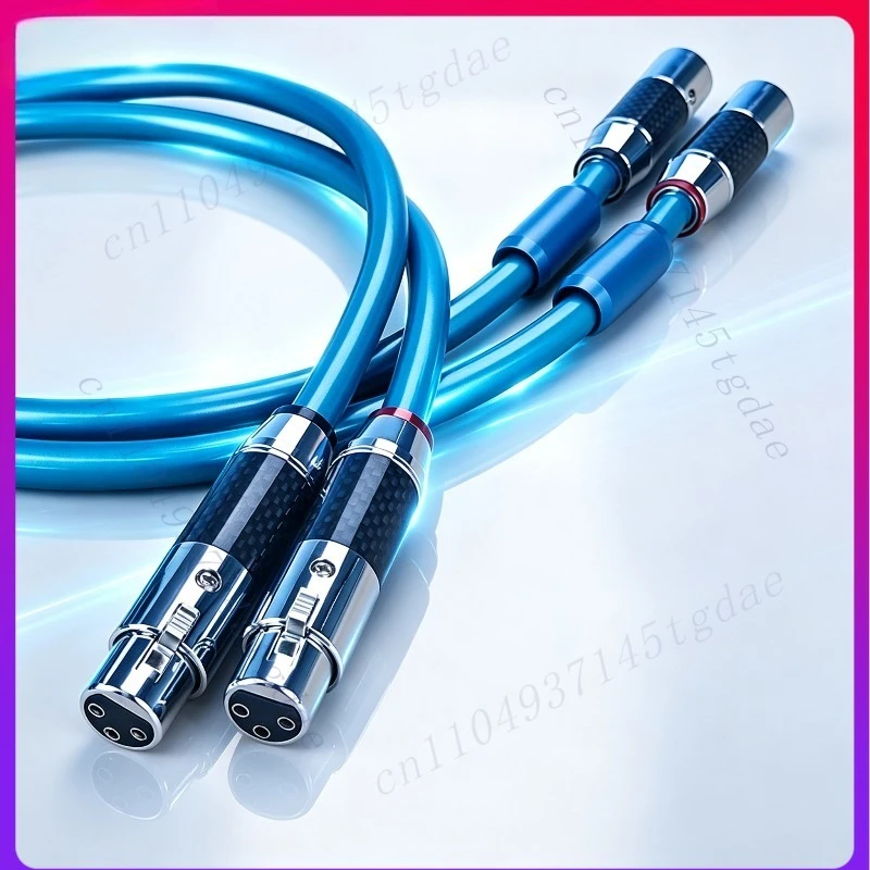 For 8N Single Crystal Copper Silver Plated  XLR Cable, Balanced Audio Cord for Mixer CD Amplifier 1.5m