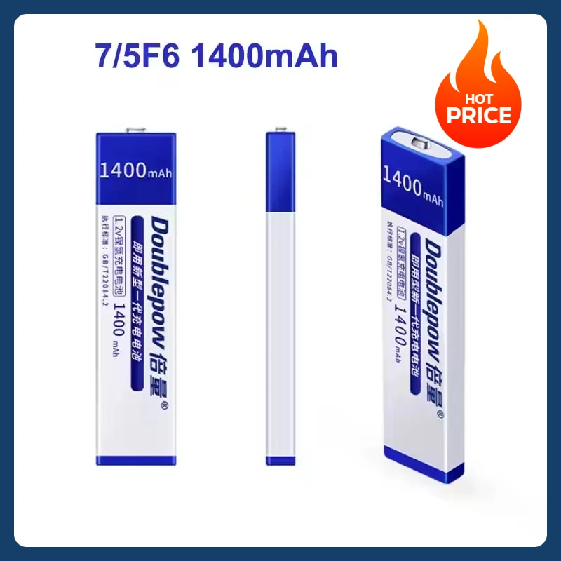1-20PCS 1.2V 1400mAh Rechargeable Battery Prismatic 7/5 F6 NIMH Chewing Gum Gumstick Battery for Sony CD Play
