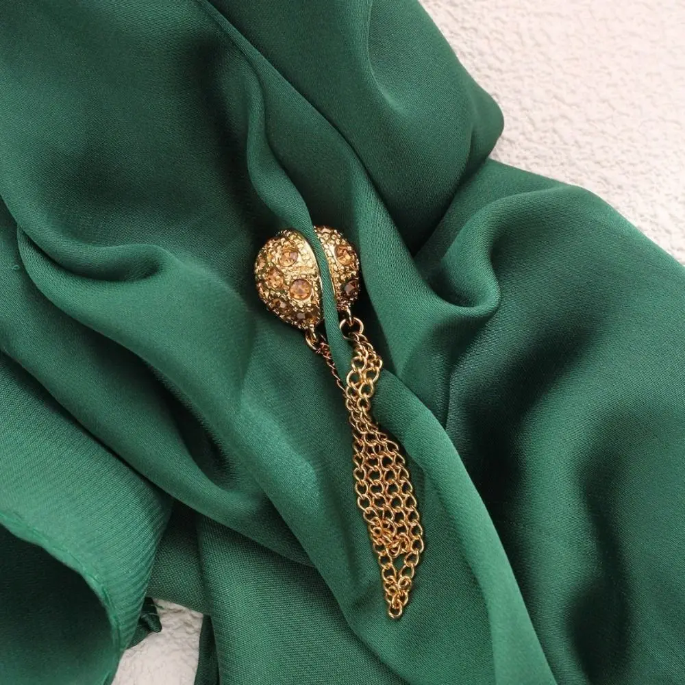 Изысканная брошь-цепочка, пряжка из сплава, крючки для шитья своими руками, булавки для хиджаба, многофункциональные аксессуары для рубашек, сменные шорты, пряжка для ног