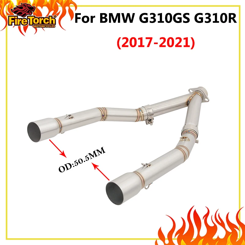 For BMW G310R G310GS G310 R GS 2017 - 2020 2021 Motorcycle Exhaust Escape System Modified Muffler 51MM High Left Right Link Pipe