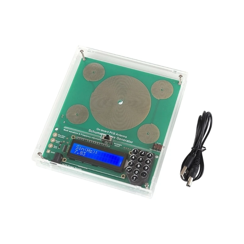 Compacted Digital Signals Generator Featuring 7.83Hz Schumann Resonances And Wide Frequency Adjustment For Stress Relief high