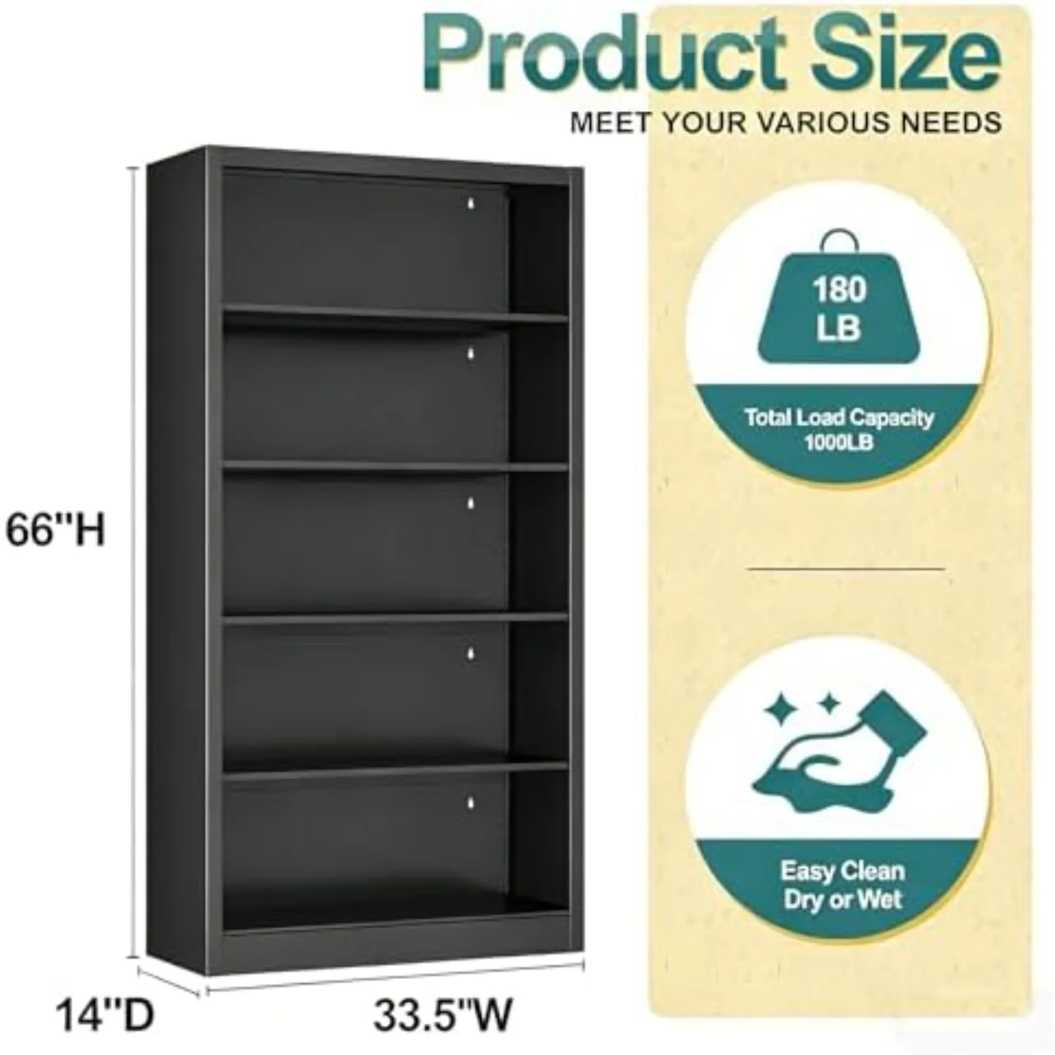 Metal Bookshelf, 66