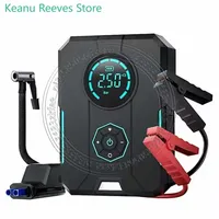 Multi-function Air Pump and Car Jumper 2 in 1 Functions Large Capacity Battery Portable Digital Car Jumper and Tire Inflators