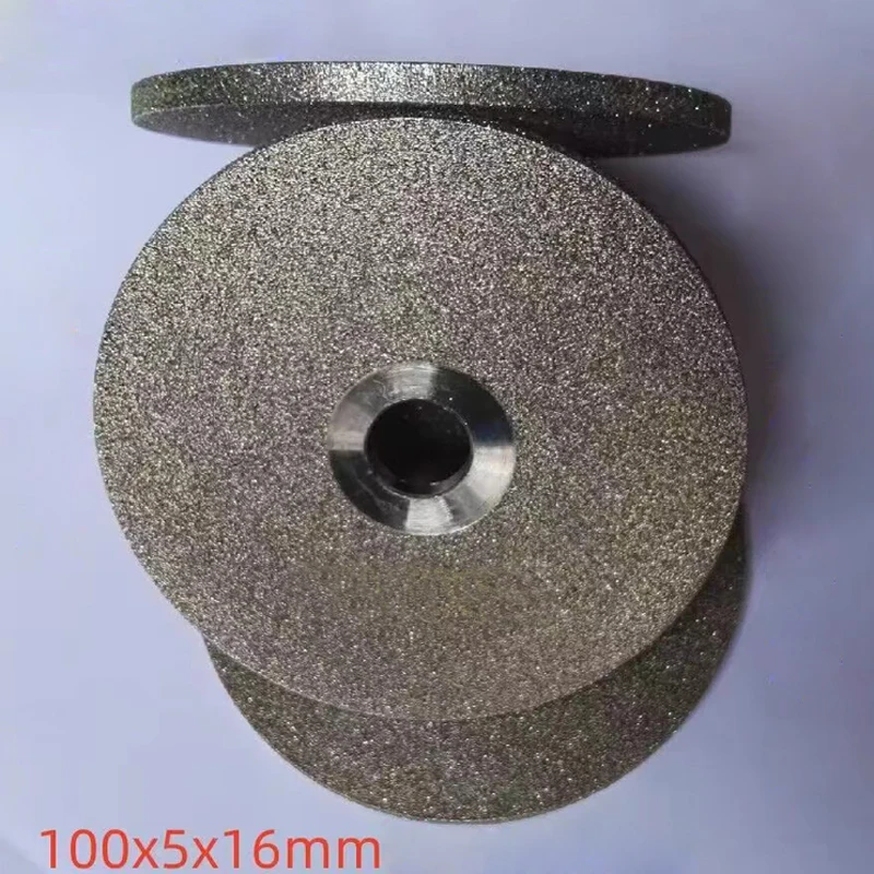 Imagem -05 - Dupla Face Diamante Grinding Disc Roda Lapidar Polegada 100x5x16 mm Cerâmica Pedras Preciosas Liga Rotary Ferramentas Abrasivas