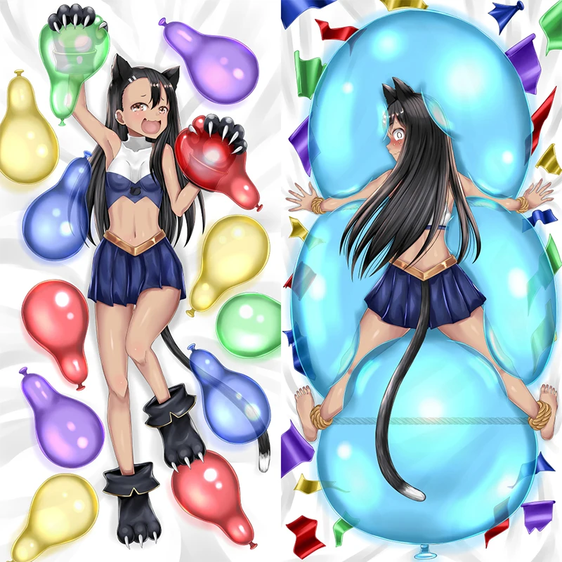 Anime Pillow Cover Dakimakura  Nagatoro  Double-Sided Print Life-Size Body Pillows Cover Adult Case Bedding Gifts