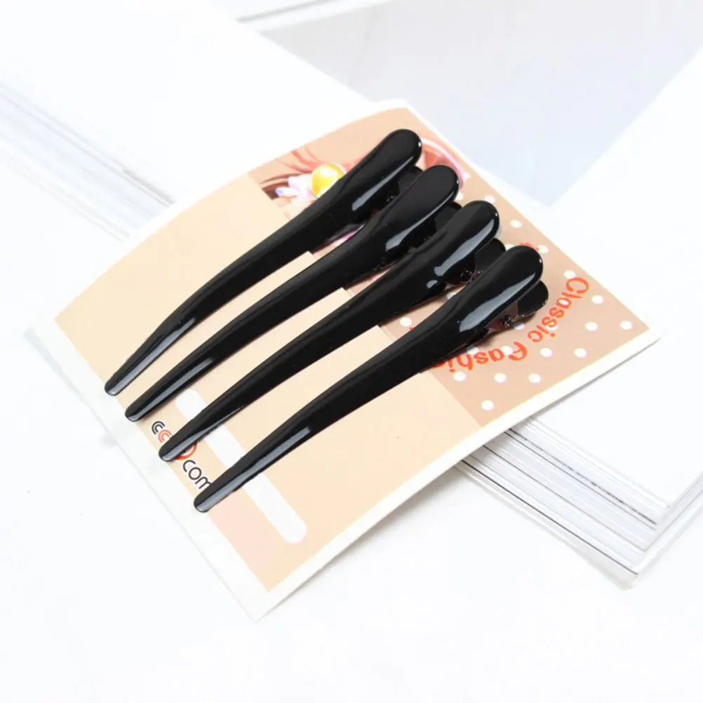 

8Pcs Metal Paint Duckbill Clips Multicolor Black Patterns Hair Accessories for Stylists Artists Daily Use Decorative Grip