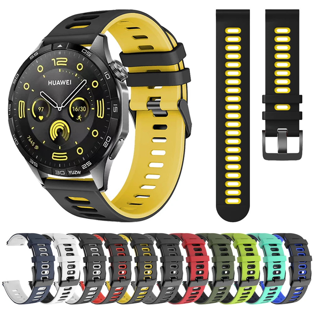 Bracelet en Silicone 22 20mm pour montre HUAWEI GT 4 Pro, bande GT 3 2 42mm HONOR Magic Watch 4 GS 3 Pro ES, ceinture de remplacement