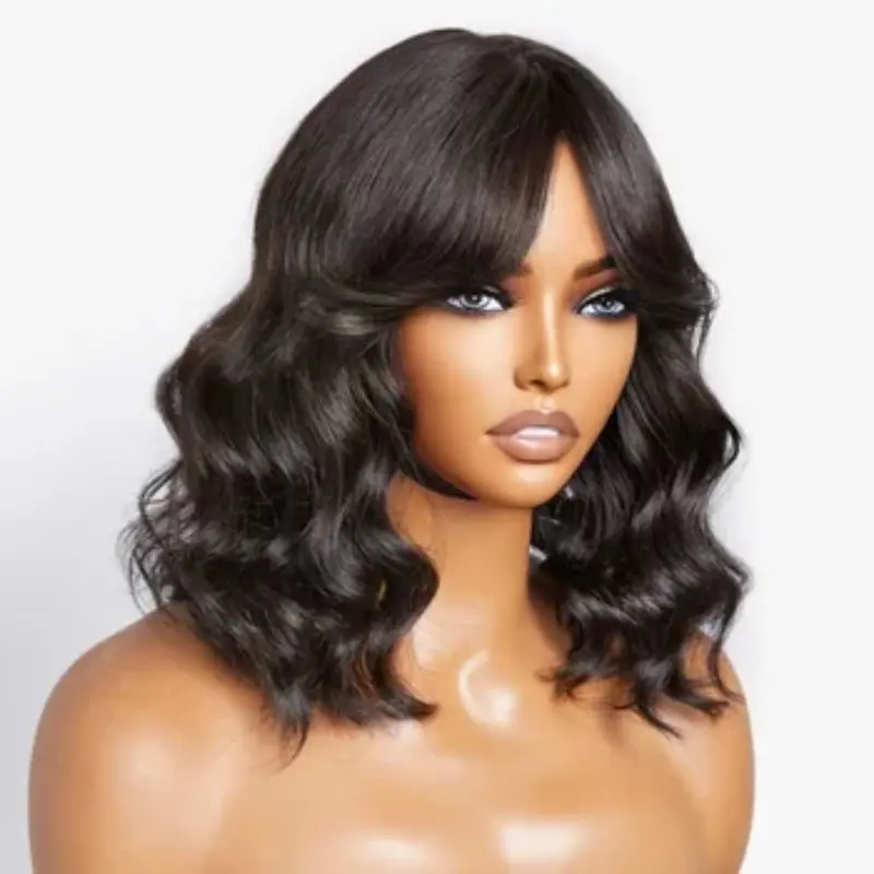 Body Wave Short Bob Wigs Human Hair 5x5 Glueless Closure Wigs For Women 13x4 Lace Front Wig With Baby Hair Natural