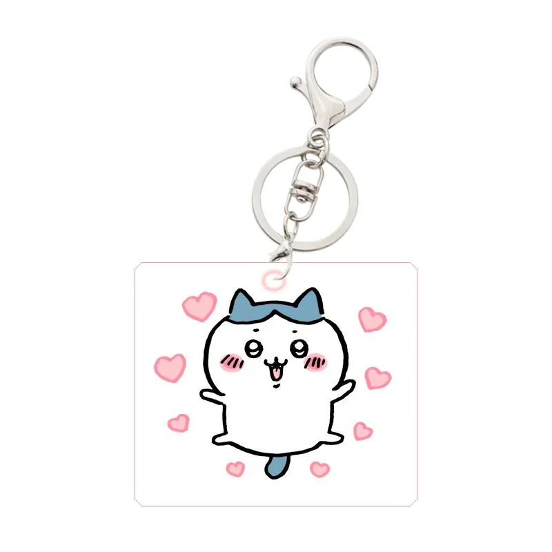 Kawaii dos desenhos animados hachiware usagi chiikawa anime auto-deprecável urso bonito chaveiro pingente saco acessórios presente