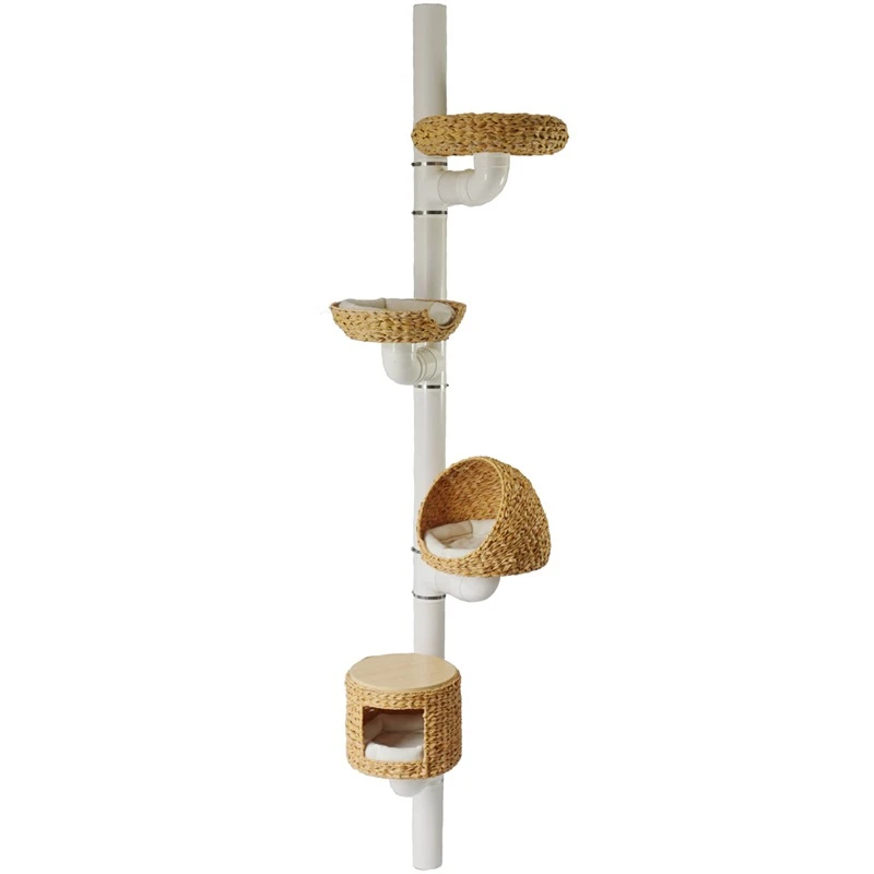 

Cat transformation cat tree homemade jumping platform DIY material package cats climbing frame cats nest drain pipe rattan