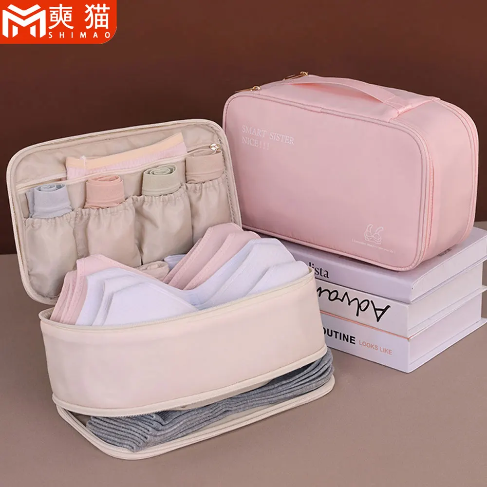 Portable Travel Storage Bag For Women Lady Men Handbag Luggage Separate Toiletry Case Underwear Bra Socks Organizer Storage Bag