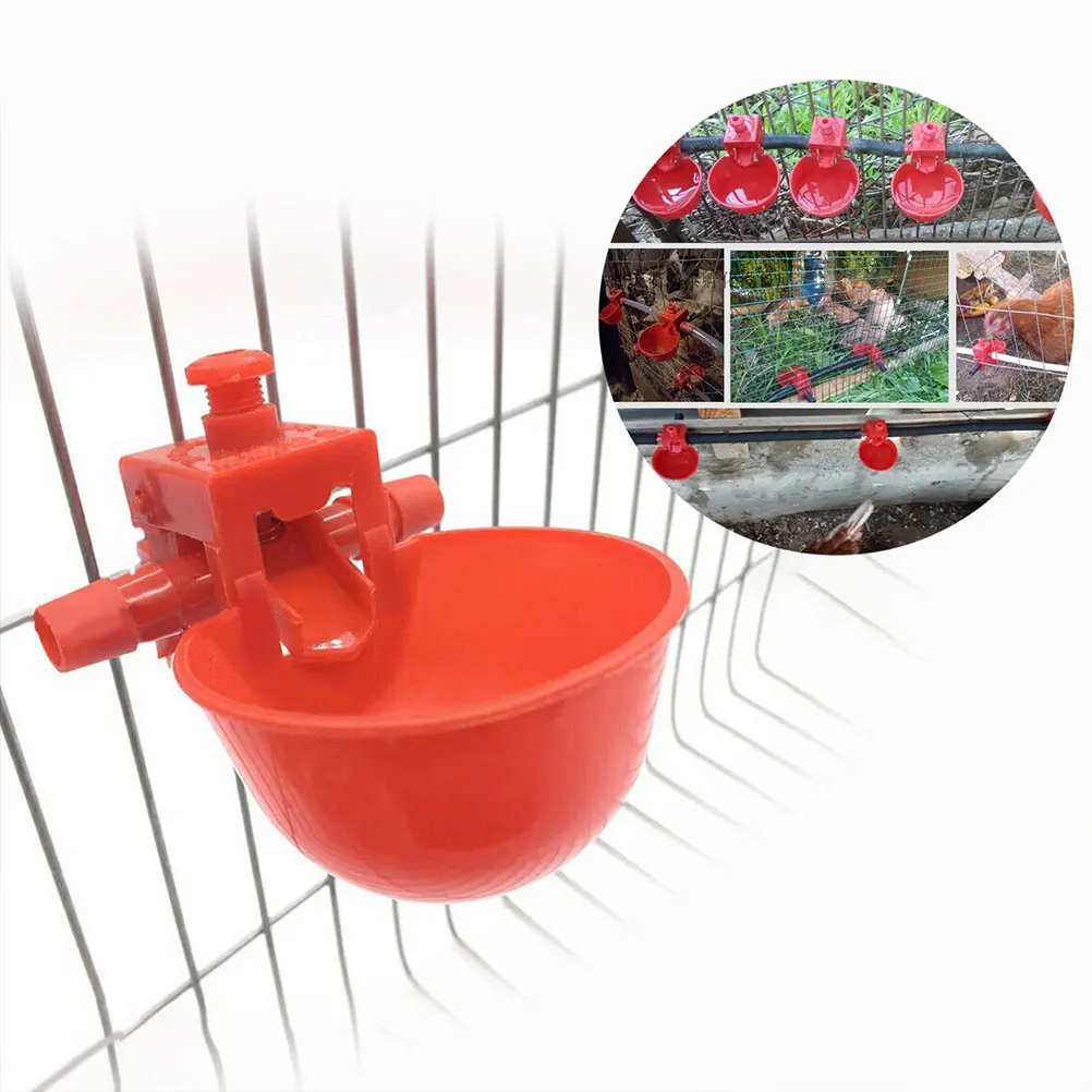 

10pcs Chicken Water Feeder Durable Bird Water Dispenser Automatic Filling Poultry Drinker Portable Quail System
