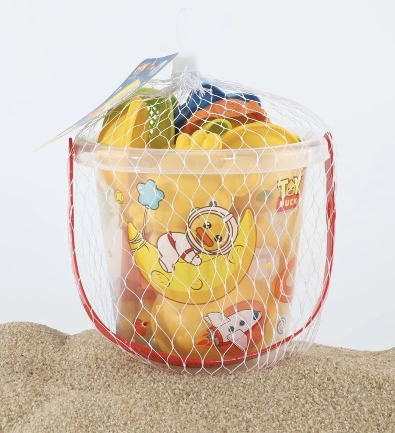 Set di giocattoli da spiaggia durevoli per bambini con stampi per pala, secchio, camion d'anatra e castello di sabbia - Strumenti da gioco per setaccio per sabbia all'aperto per i più piccoli