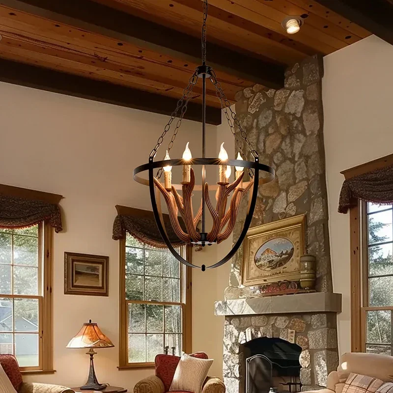 

SEAN Американский Ретро Подвесной Светильник Оленячий Рог Индустриальный Стиль Гостиная Столовая Спальня Кабинет Украшение Фермерского Дом Свет