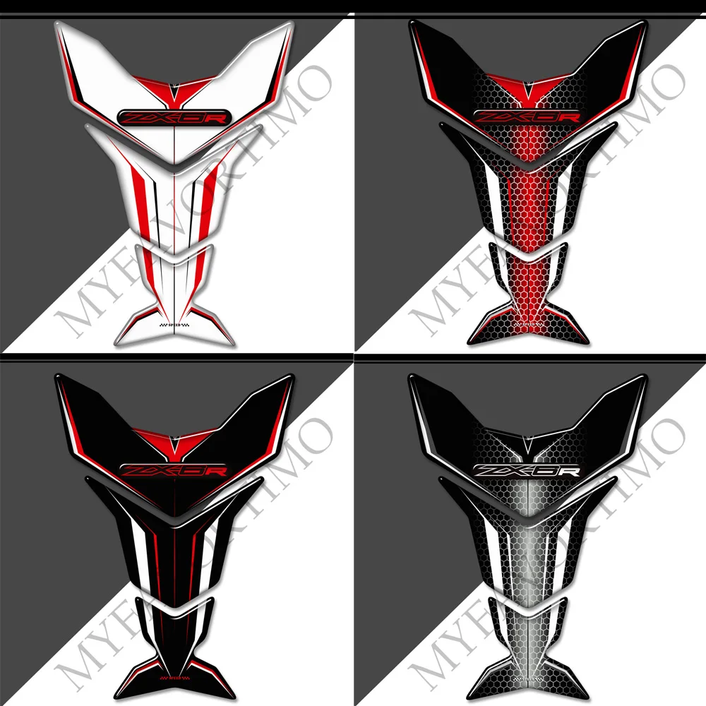 

Motorcycle For Kawasaki Ninja ZX-6R ZX6R Body Fuel Tank Grip Knee Protection Kit Personalized Decoration Protection 3D Stickers