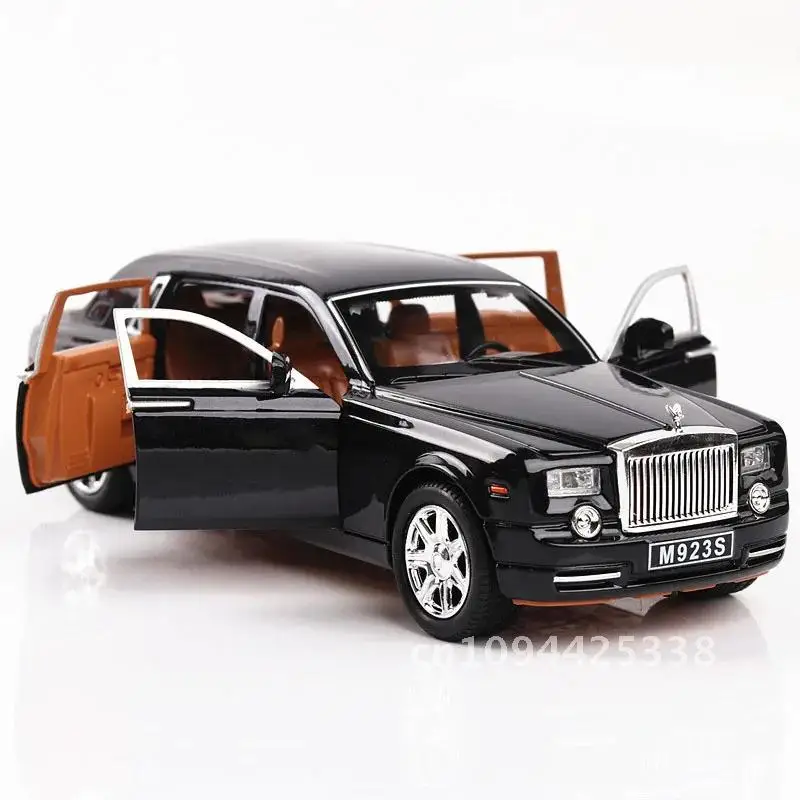 XLG 1:24 Rolls-Royce Phantom модель автомобиля из сплава, литая под давлением и металлическая модель игрушечного автомобиля, имитация звука, свет, коллекция, подарок для детей