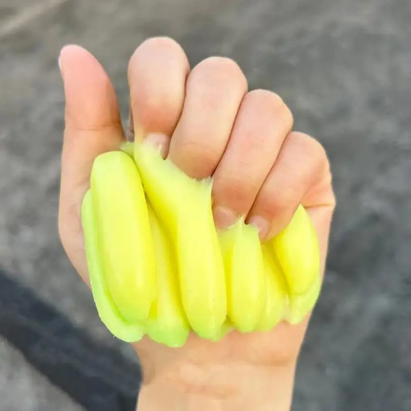 Juguete para aliviar el estrés de plátano, juguetes de plátano suaves para apretar, pelotas elásticas novedosas para el estrés, divertido alivio del estrés de crecimiento lento para niños