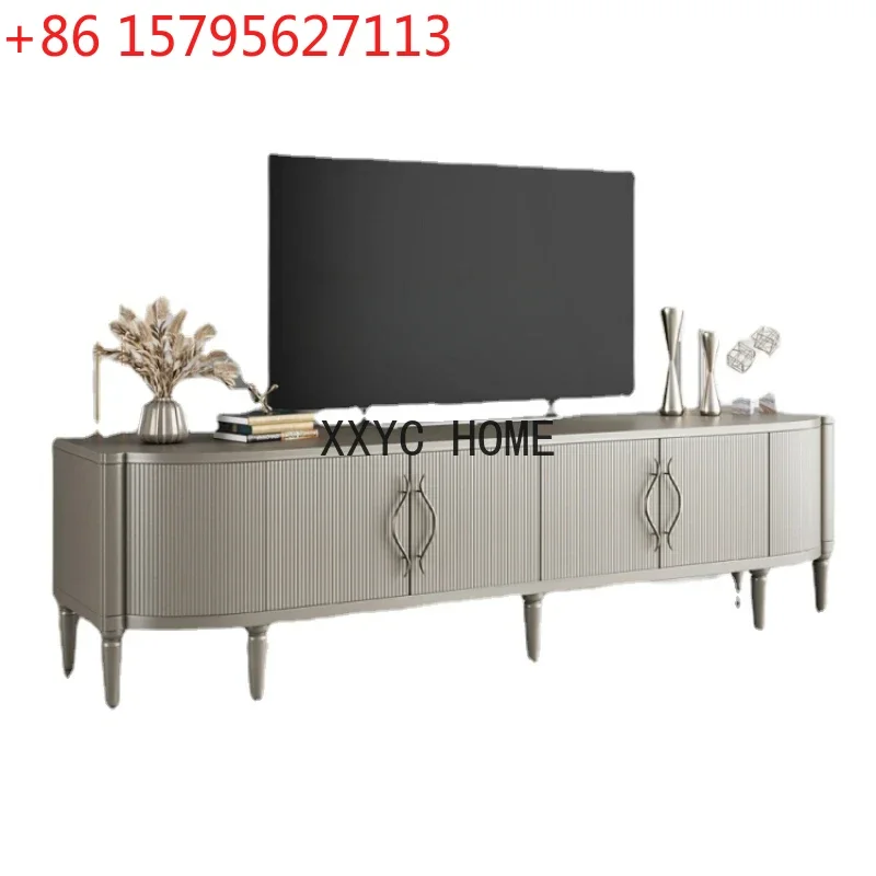 

Комплект мебели для гостиной: Тумба под телевизор и журнальный столик из массива дерева, цвет шампань-золото, напольный шкаф для ТВ и фильмов