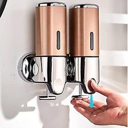 Soap Dispensers Shampoo Dispenser Hotel Bathroom Toilet Wall-mounted Shampoo Shower Gel Press Box Soap Pump Barrel Hand Liquid