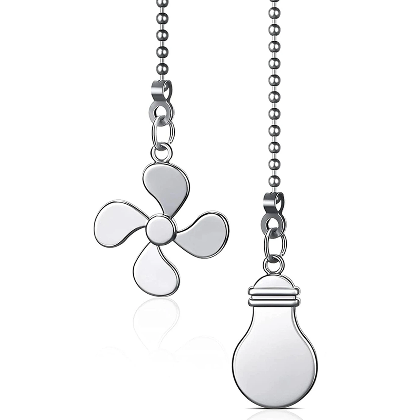 ABCA-8X Ceiling Fan Pull Chain Fan Extension Chain Fan Chain Pulls Decorative 12 Inch Ceiling Fan Chain Extender Ornament D