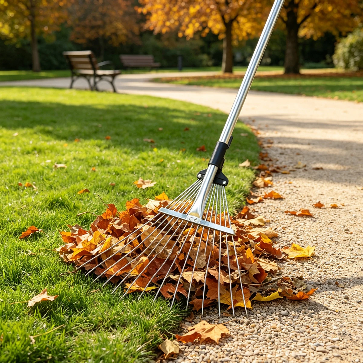 Garden Rake Leaf Leaves Cleaning Fallen Collection Handle Gardens Tools Gardener Lawn Hark Scoopers Scoop Rakes