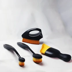 Ensemble de brosses pour intérieur de voiture, cuir, plastique, jante, détails, haute densité, portable, livres, auto