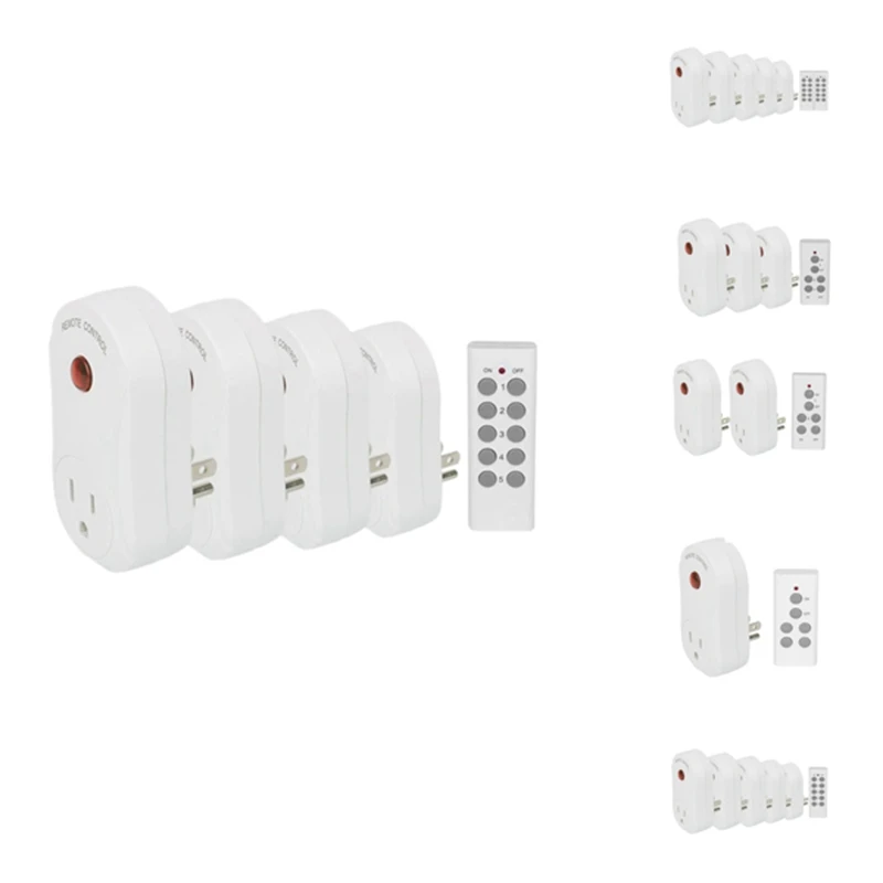 

Wireless Remote Control Smart Electrical Outlet Switch For Lights Fans Small Appliance Long Range US Plug