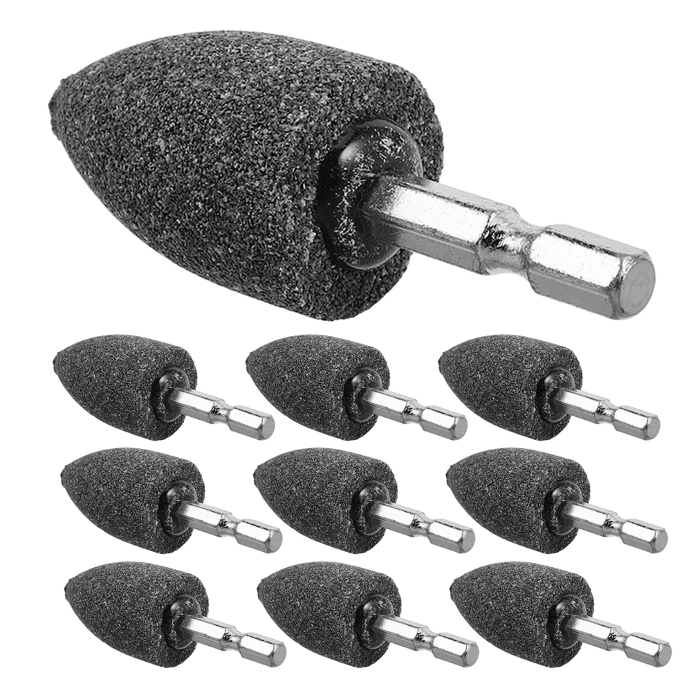 

10pcs Hexagonal Grinding Wheel Grinding Stone Head Rotary Tool Bits Drill Grinder Attachment Sanding Accessories