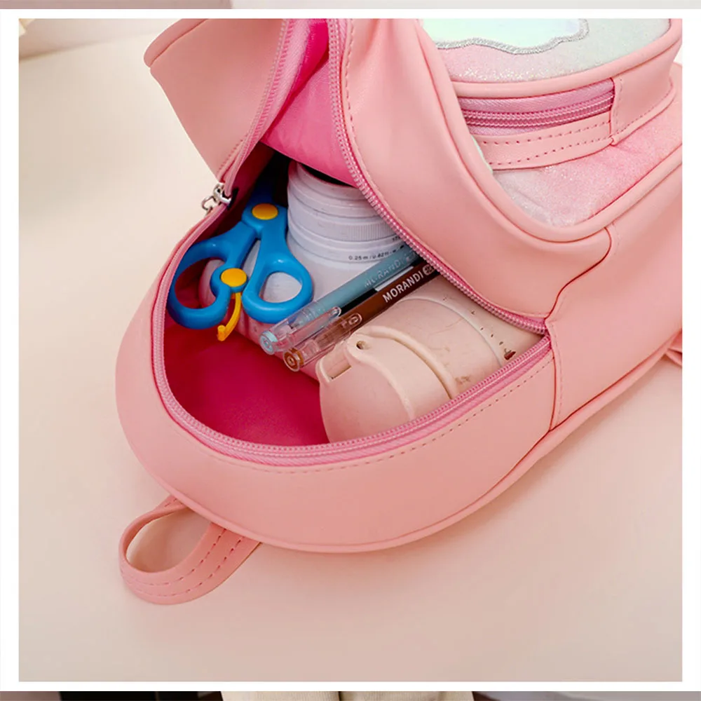 Personalized Customized Kindergarten High Beauty Soft Cute Backpack Embroidered Girl Princess Cute Cloud Bag，With Name