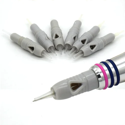 Imagen 1 del producto Cartucho de Microblading para maquillaje permanente Charmant Liberty, delineador de ojos para cejas y labios, aguja para máquina de tatuaje gris, 10/50/100 Uds.