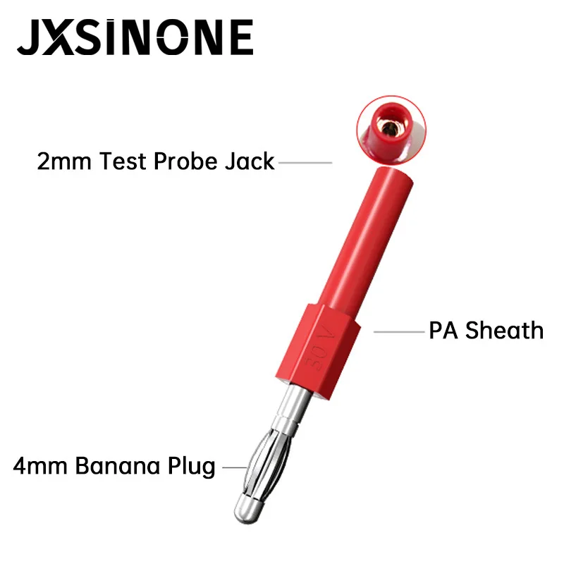 JXSINONE P7024 2มม.ฤดูใบไม้ผลิ4มม.กล้วยปลั๊กอะแดปเตอร์เชื่อมต่อทั่วไป2มม.ปากกามัลติมิเตอร์