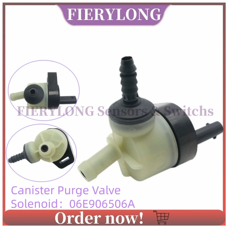 06E906506A Canister Purge Solenoid Valve For Audi A3 A4 A5 A6 A8 Q7 3.0L Gas Supercharged Automobiles Spare Parts