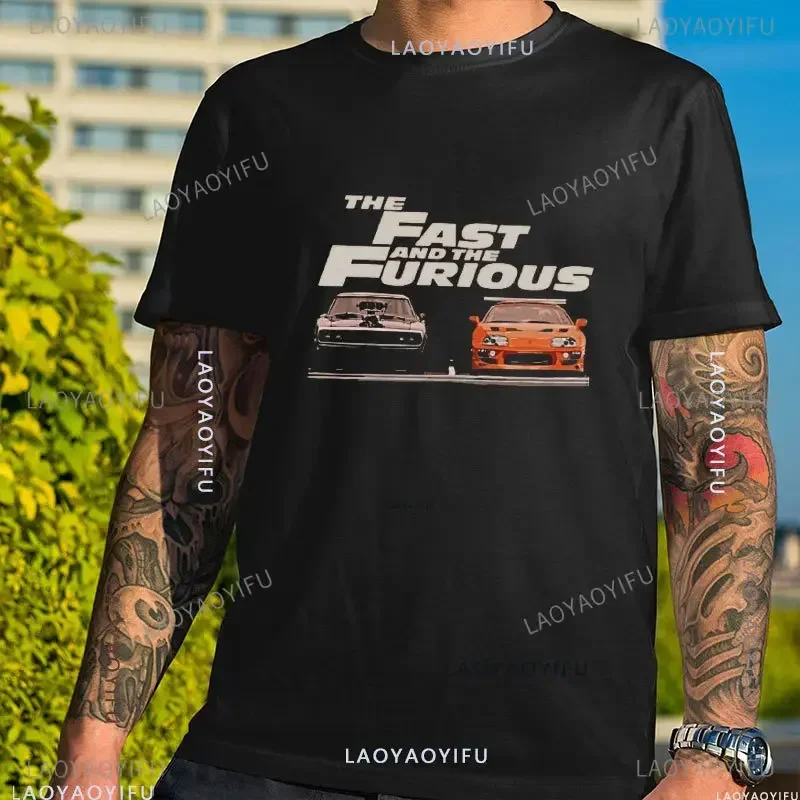 Vintage szybka i wściekła koszulka Paul Walker koszulka męska codzienna bawełniana topy z okrągłym dekoltem Vintage wściekła 7 T-Shirt Unisex