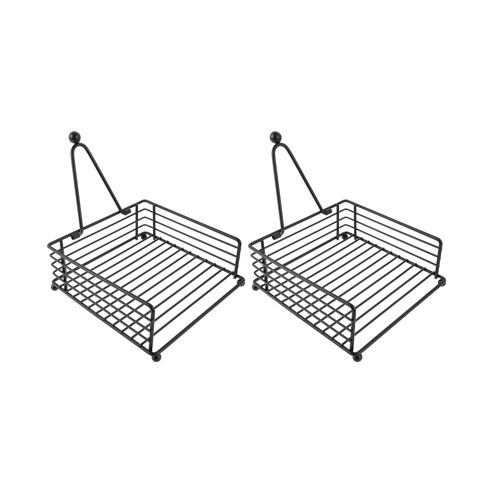 2Pcs Black Iron Napkin Holder for Tables Metal Serviette Holder with Weighted Bar Paper Napkin Holder Dispenser Home Party Decor