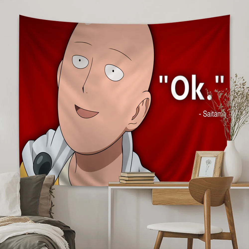 One-Punch Man Printed Large Wall Tapestry Cheap Hippie Wall Hanging Bohemian Wall Tapestries Mandala INS Home Decor