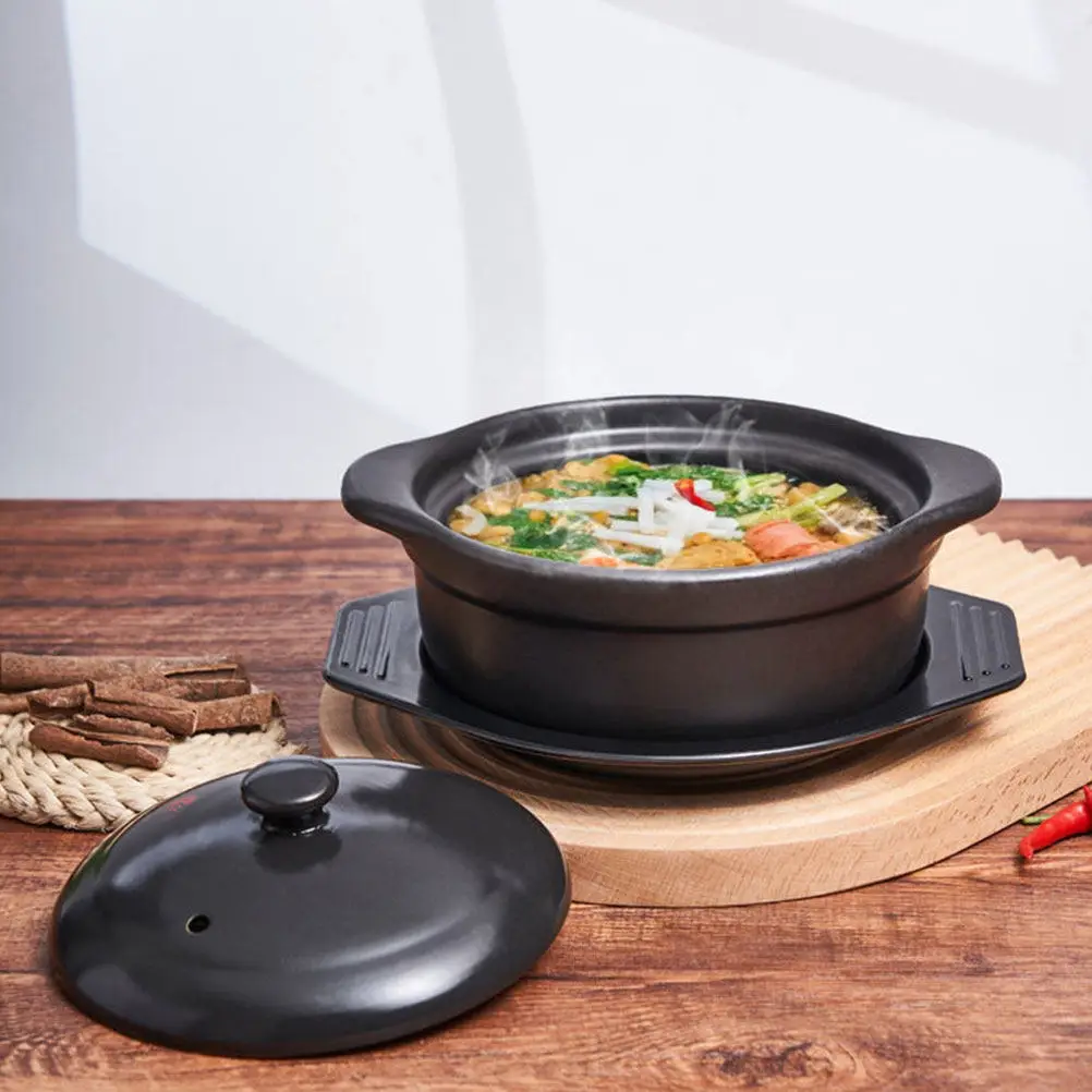 

Керамическая кастрюля для тушения, многофункциональная кухонная кастрюля для супов, риса, тушеной курицы, домашняя керамическая жаровня