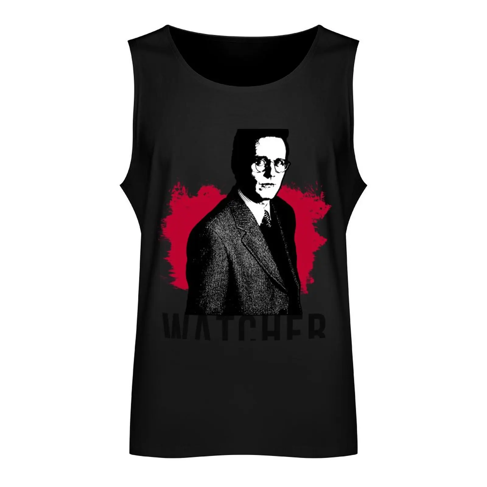 Giles the Watcher - Red with Black Text (BtVS) Tank Top man sexy?costume Vest male Gym man anime