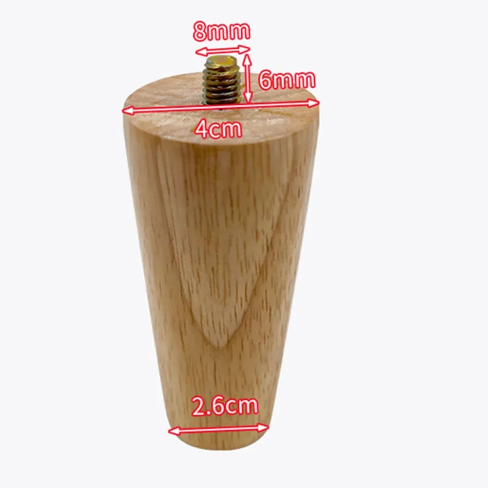 Furniture Casters Furniture Legs Hardware Home Improvement 4pcs 8cm Wood+iron 4 Movable Legs 4 Protective Pads