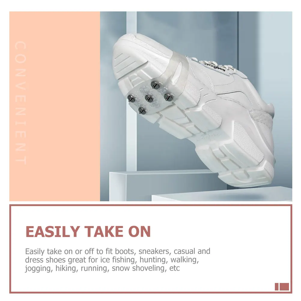 

2 Pcs Non-slip Shoe Covers Anti-skid Snow Spikes Ice Grippers Grips Boot Climbing Shoes