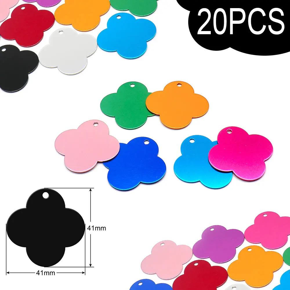 20Pcs Wholesale Dog ID Tags Nameplate Personalized Customized Puppy Name Phone Identity Tags Dog Pendant Pet Tag Shop Product