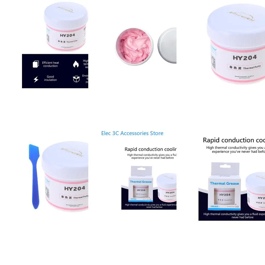 Y51A Pink CPU Thermal Compound Paste High Performance Silicone Heatsink Compound 100G