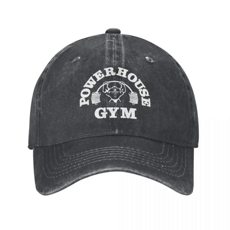 

Y2K 2022 New Classic Denim Powerhouse Gym Caps For Men Women Summer Adjustable Baseball Hat Funny Casquette